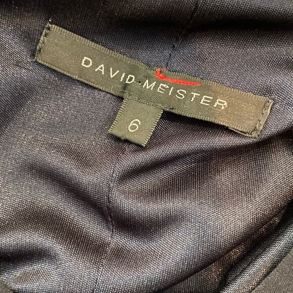 David Meister Full Length Sleeveless Evening Gown Midnight blue Women's Sz 6 - Picture 7 of 14